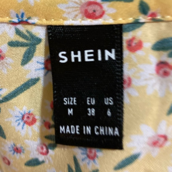 SHEIN yellow floral dress, size medium - Picture 4 of 4